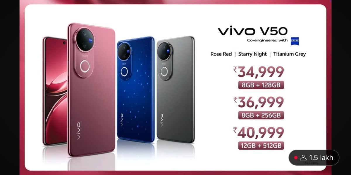 Vivo V50 price in India