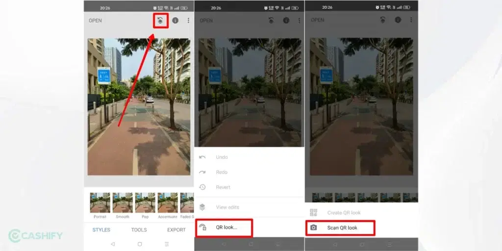 How to use Snapseed QR code