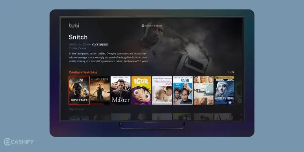 Tubi, Download movies for free