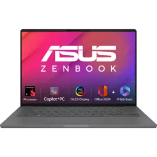 Asus Zenbook A14 OLED UX3407QA QD259WS Qualcomm Snapdragon Octa Core 16 GB 512 GB SSD Windows 11 Front