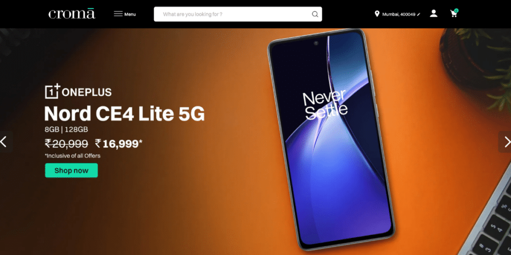 OnePlus Nord CE4 Lite sale offers on Croma