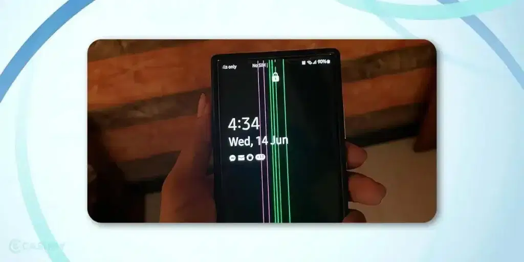 samsung phone green/pink line issue