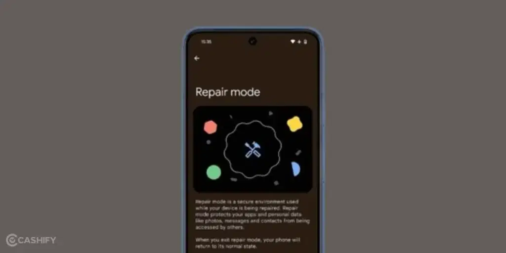 Repair mode on Google Pixel