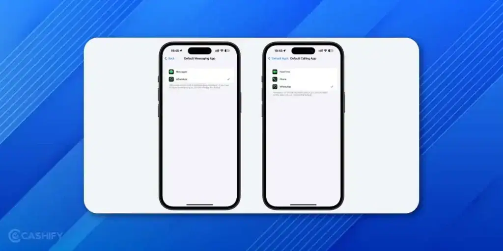 how to set whatsapp as default calling messaging app on iphone