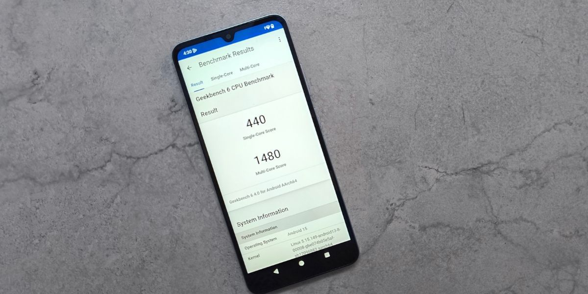 Poco C71 Geekbench score
