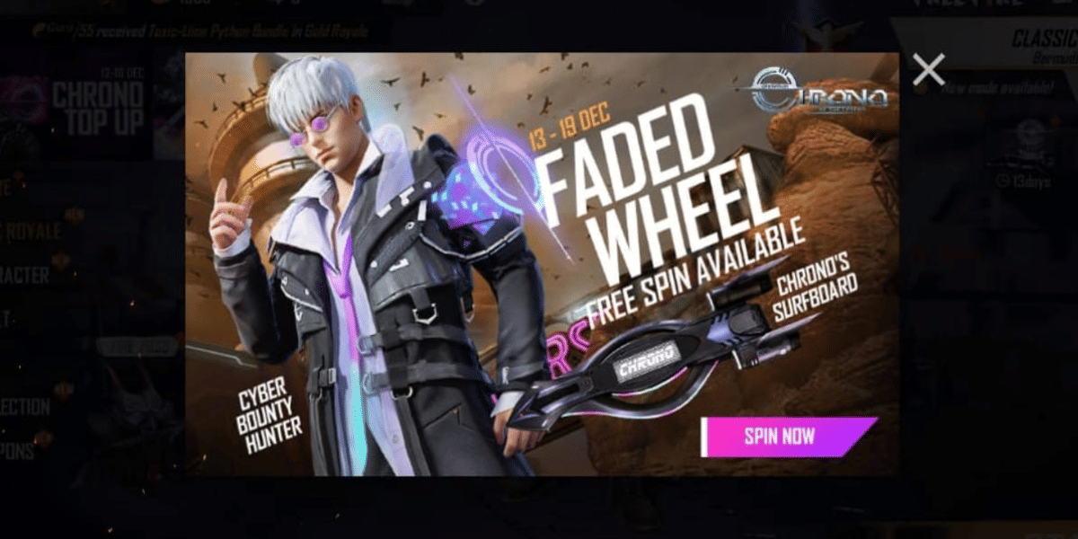 Free Fire Faded Wheel Returns With Exciting Rewards