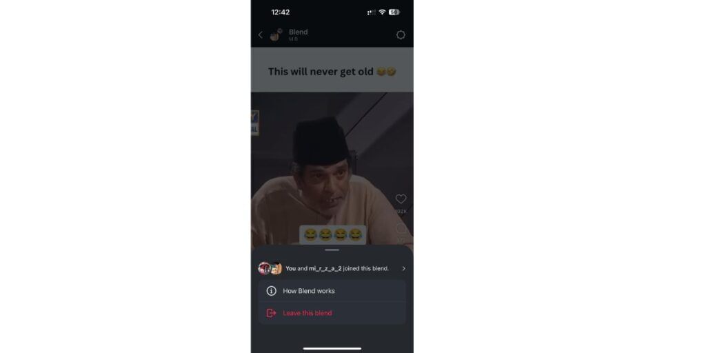 How to leave from Instagram blend feature