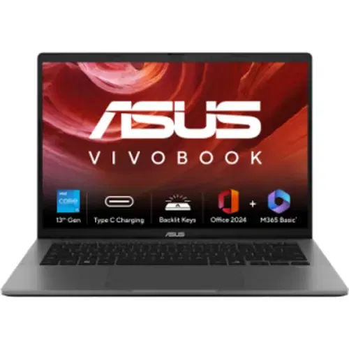 Asus VivoBook S14 S3407VA LY040WS Core i7 13th Gen 16 GB 512 GB SSD Windows 11 Front