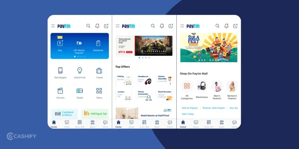 paytm for cashbacks nd free recharge