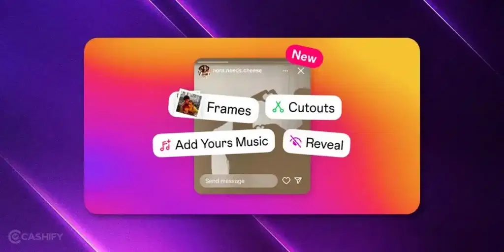 Stickies feature of Instagram edits app
