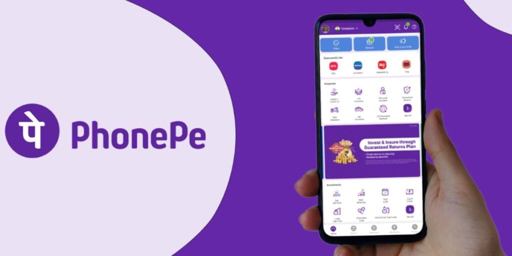 PhonePe UPI App transaction history