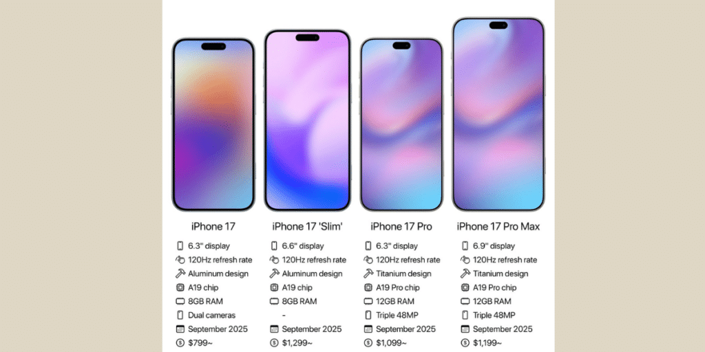 iPhone 17 Series design changes