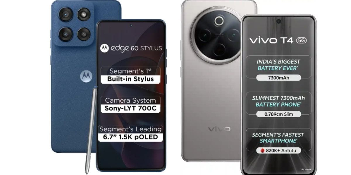 Moto Edge 60 Stylus Vs Vivo T4 5G: Find Out The Best Mid-Ranger!