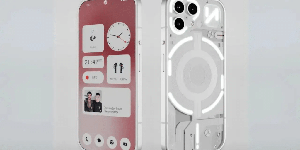 Nothing Phone 3 image shows the back design of the phone