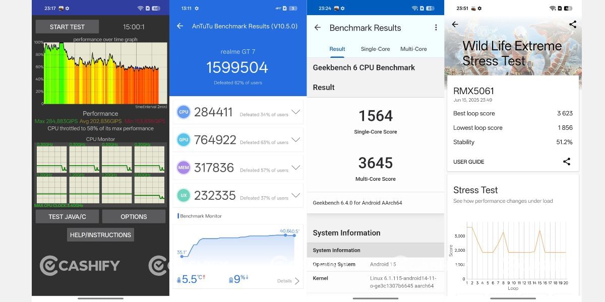 Realme GT 7 benchmark result