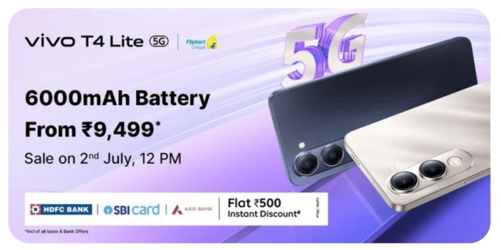 Vivo T4 Lite Launch Price