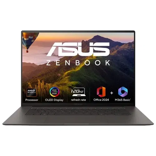 Asus Zenbook S 16 OLED UM5606KA RJ109WS AMD Octa Core Ryzen AI 7 24 GB 1 TB SSD Windows 11 Front