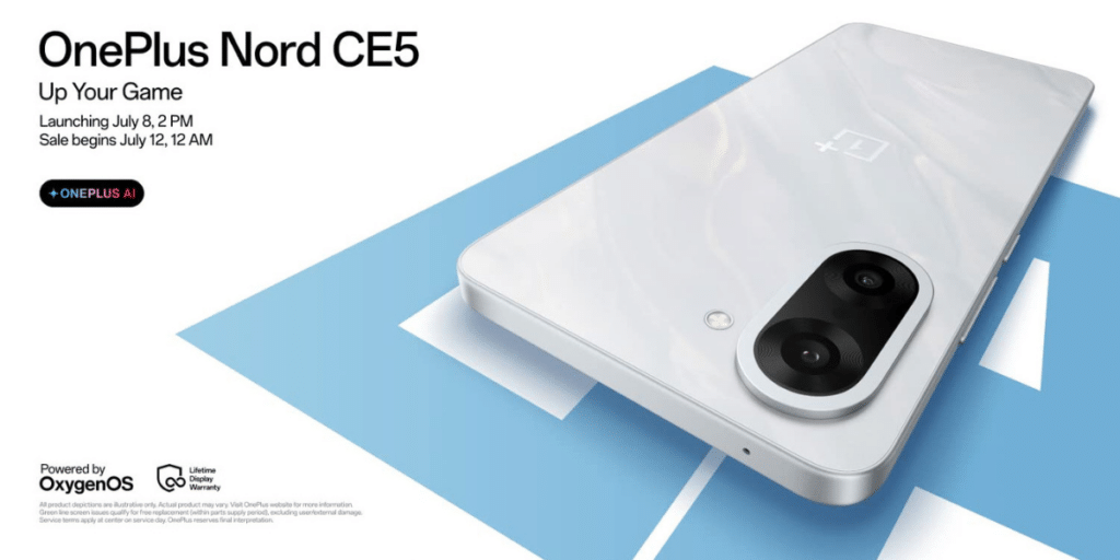 OnePlus Nord CE5 to launch on July 8
