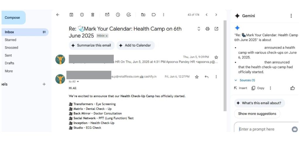 Google Gmail AI overview