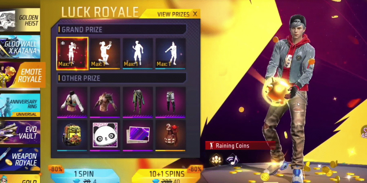 Free Fire MAX Emote Royale event brings various new animations