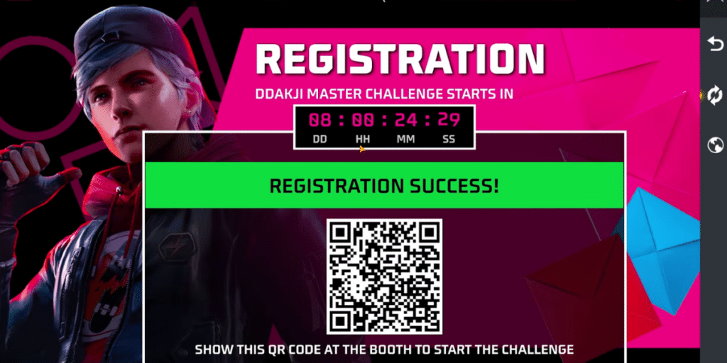 Regiter now and win big in the Free Fire Max Ddakji Challenge
