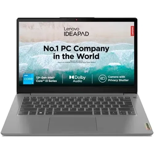Lenovo IdeaPad 3 14IAU7 82RJ00G5IN Core i3 12th Gen 8 GB 512 GB SSD Windows 11 Front