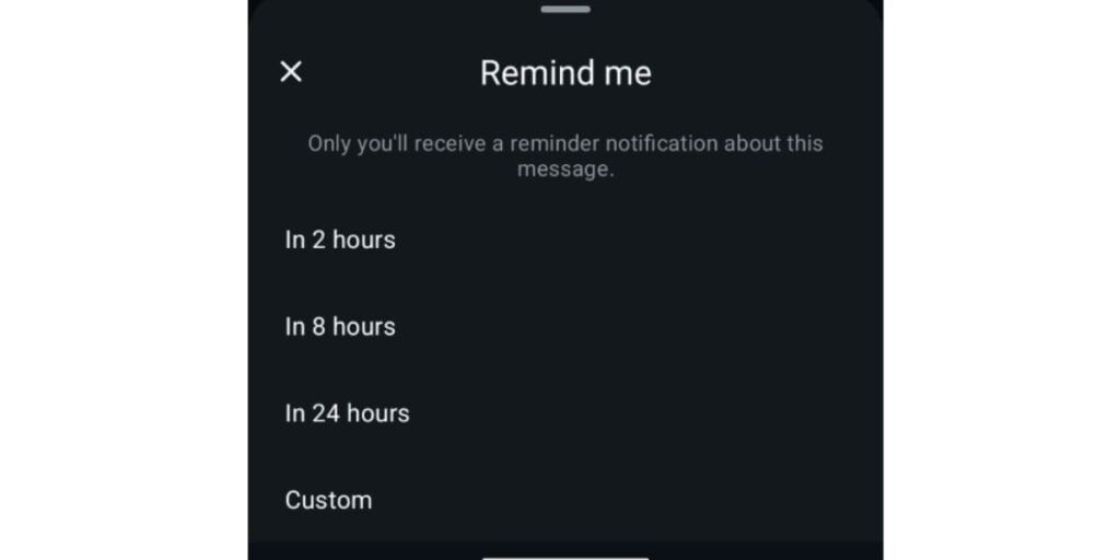 WhatsApp remind me feature