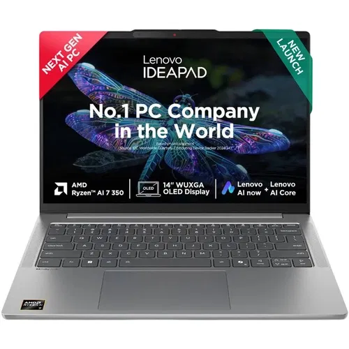 Lenovo IdeaPad Slim 5 14AKP10 83HX0052IN AMD Octa Core Ryzen AI 7 24 GB 1 TB SSD Windows 11 Front