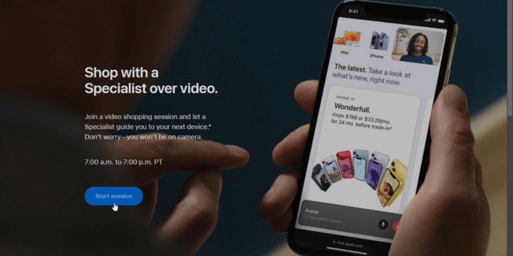 Apple's Shop With a Specialist serivce helps users to connect online with specialists