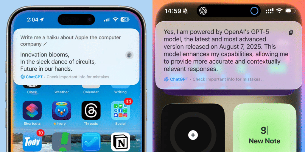 GPT-5 Upgrade With iOS 26