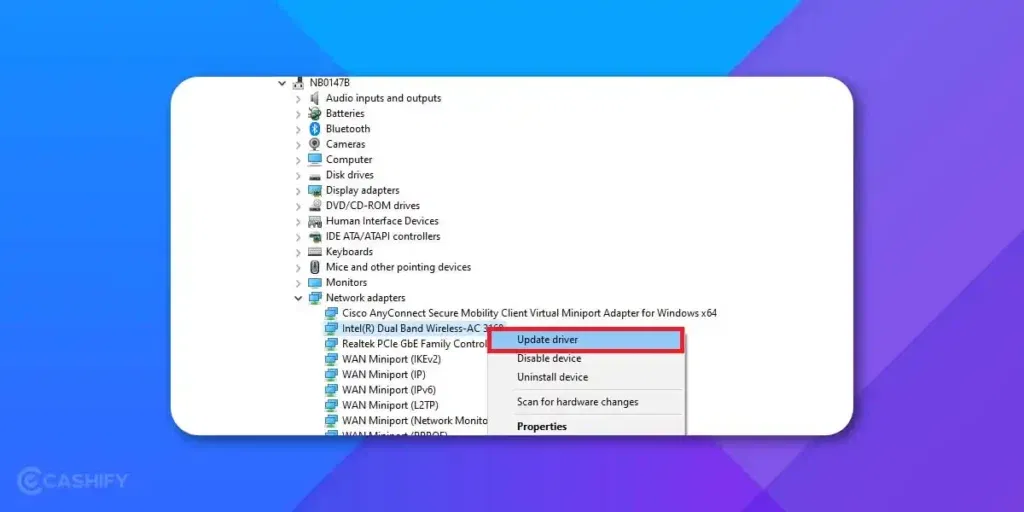 update network drivers