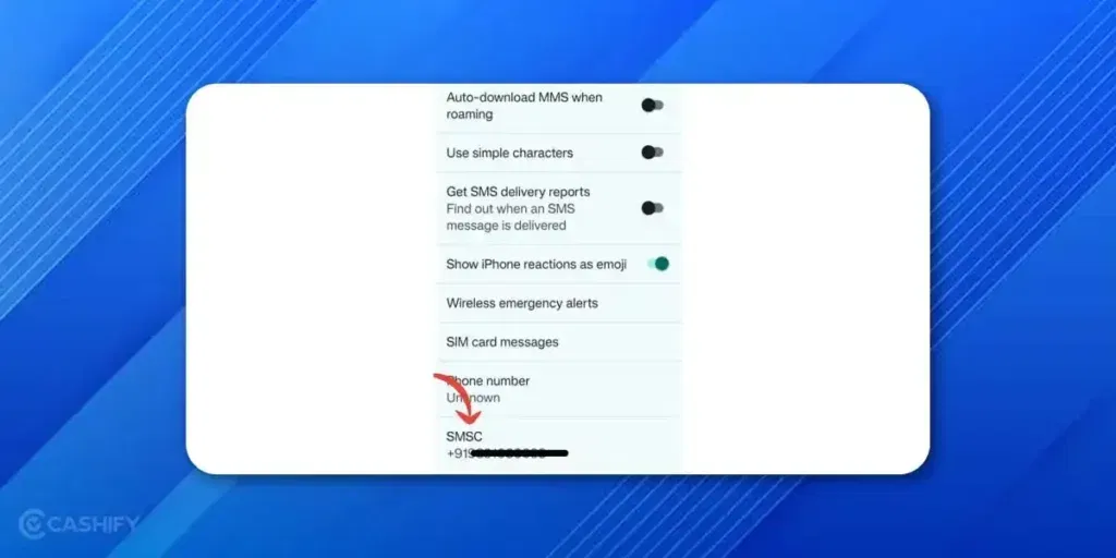 Change Jio Message Center Number - Step - 4