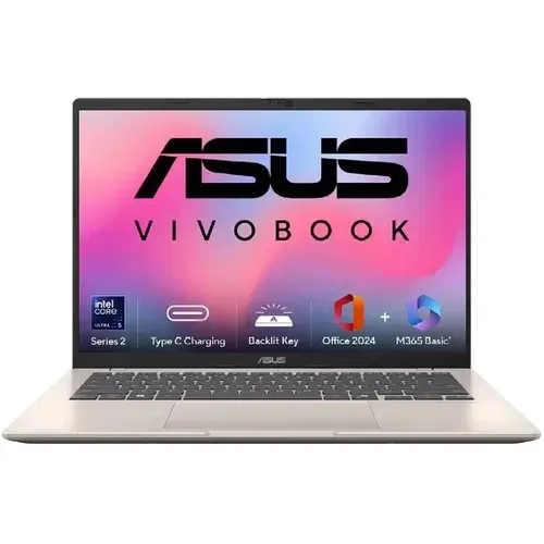 Asus VivoBook 14 X1407CA LY1581WS Core Ultra 5 Series 2 16 GB 1 TB SSD Windows 11 Front