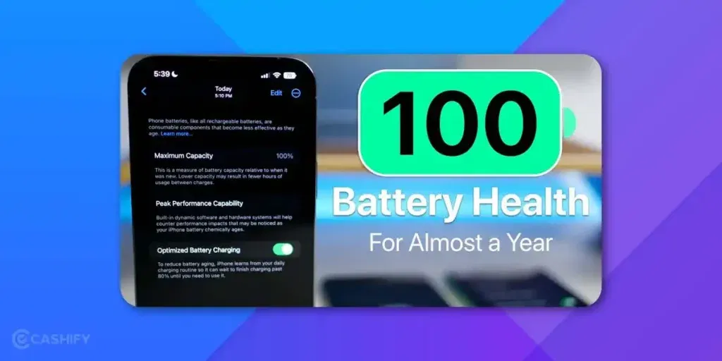 Old phone's battery health