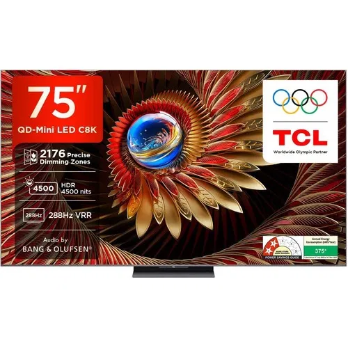 TCL 75C8K 75 inch (190 cm) QD-Mini LED 4K Front