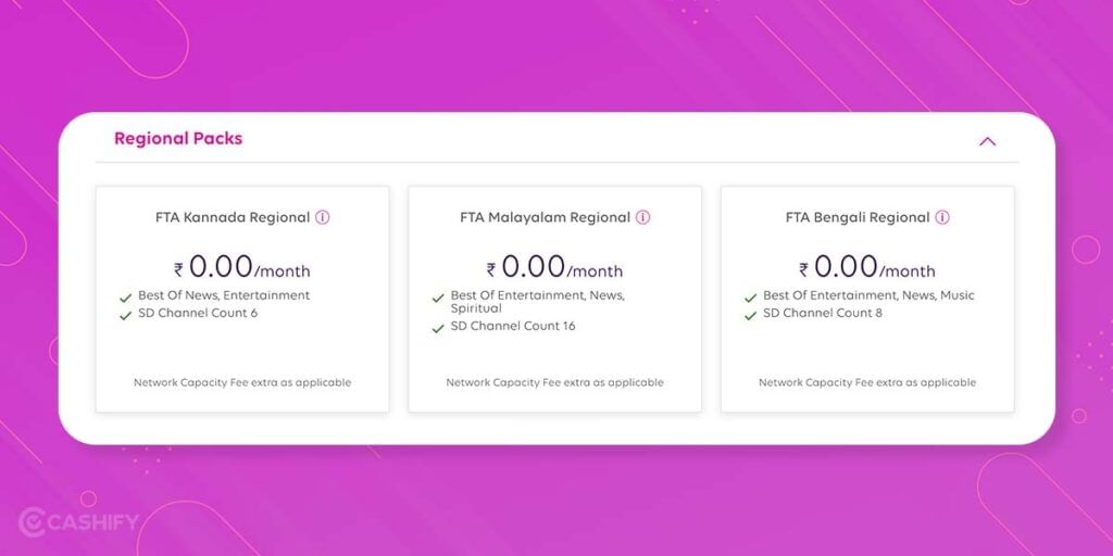 tata play free packs