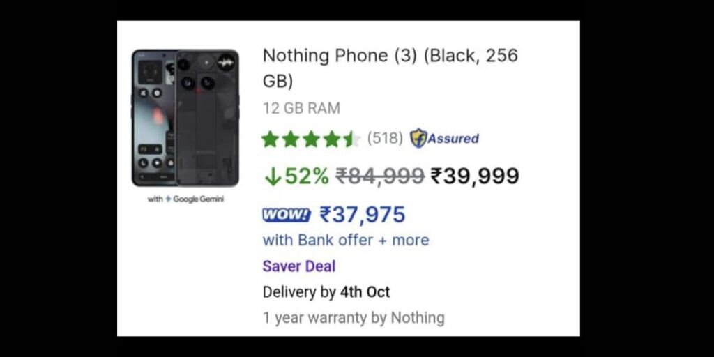 Buy Nothing Phone 3 flipkart
