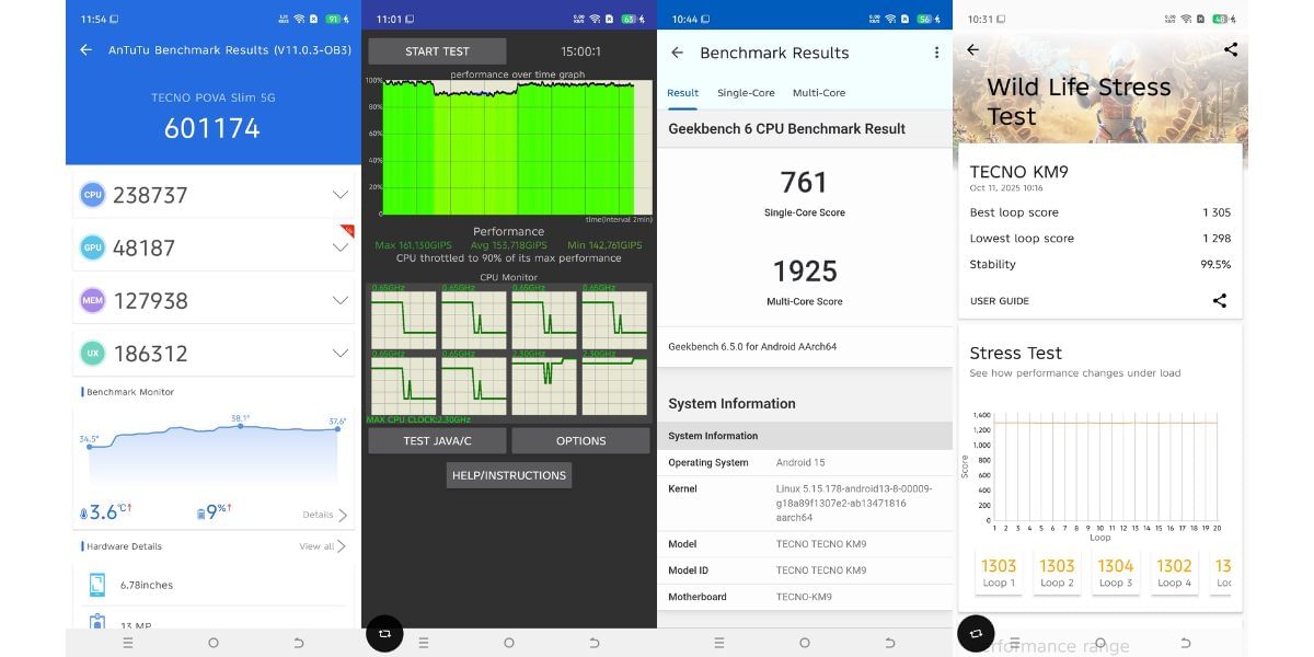 Tecno Pova Slim benchmarks 