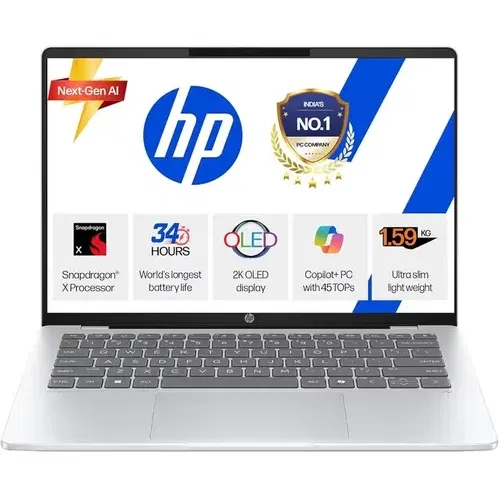 HP OmniBook 5 16 fb0001QU C40F2PA Qualcomm Snapdragon Octa Core 16 GB 1 TB SSD Windows 11 Front