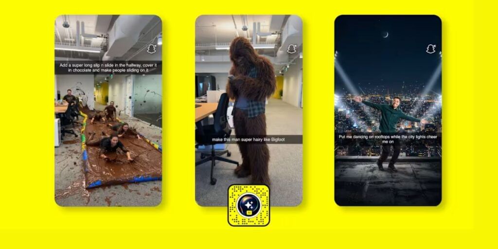 how to use Snapchat AI lens