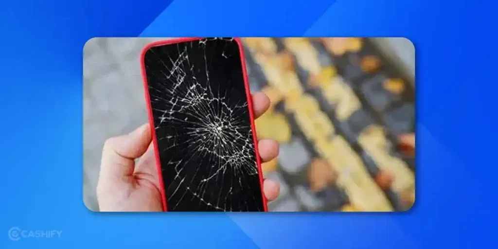 Phone with a broken screen