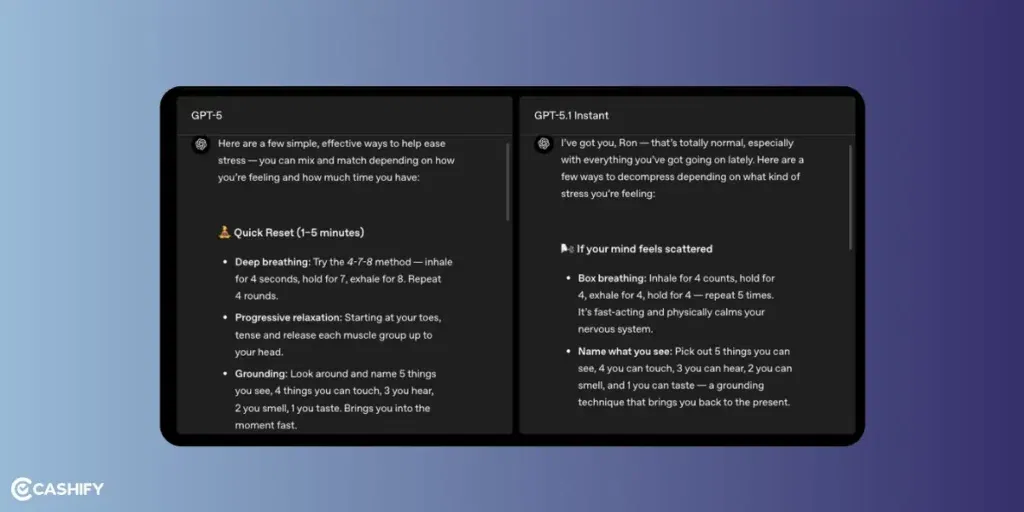 ChatGPT 5.1, GPT 5.1  vs GPT 5