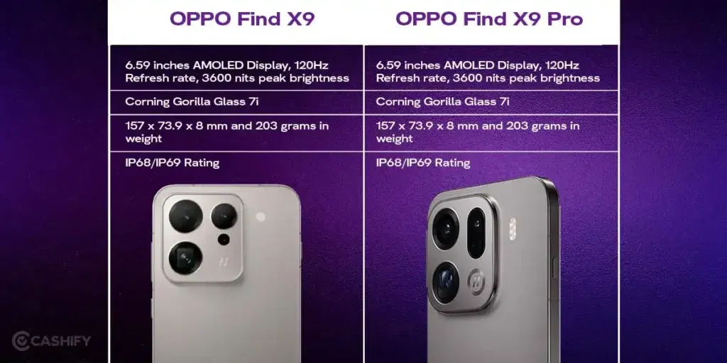 Design and Display: OPPO Find X9 vs OPPO Find X9 Pro