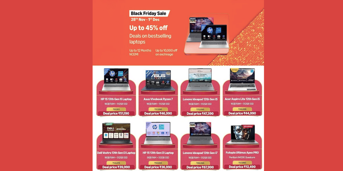 Amazon Black Friday Laptop Deals: Up to 45% Off On HP, Lenovo, ASUS