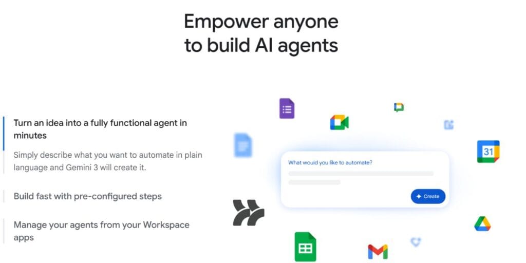 Google AI workspace studio agent