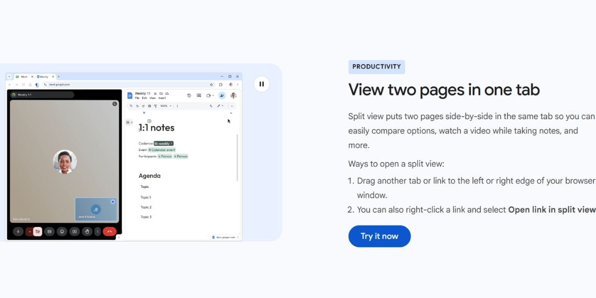 Google Chrome Brings Split Tab Feature In Latest Update