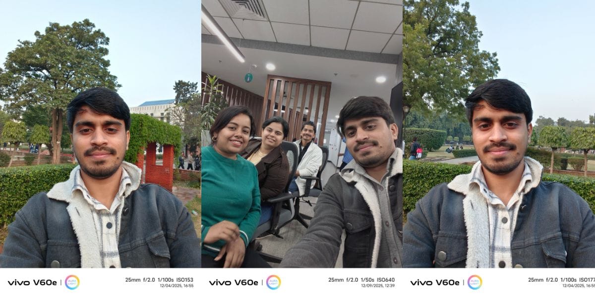 Vivo V60e front camera sample