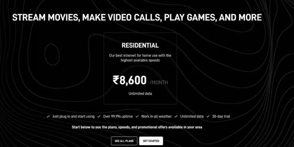 Starlink Plans In India