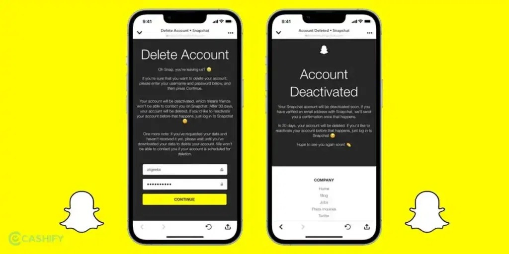 how snapchat account deletion works