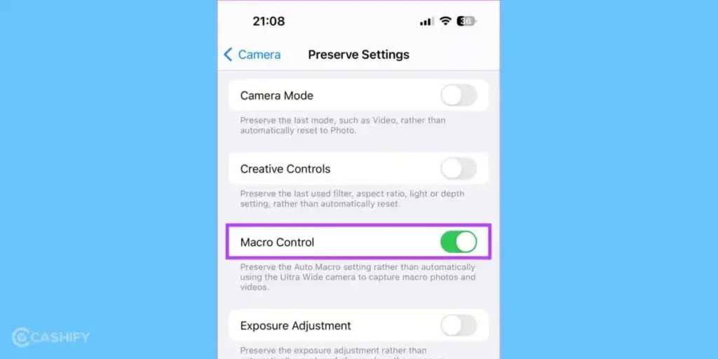 macro mode on iphone 17